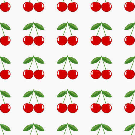 Cherry seamless pattern. Vector illustration