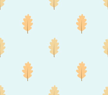 Autumn oak leaves seamless pattern. Vector illustrationのイラスト素材