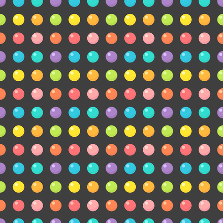 Colorful bubbles dotted seamless pattern. Vector illustrationのイラスト素材