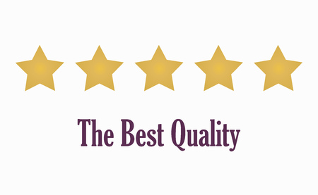 5 gold stars symbol of quality. Vector illustrationのイラスト素材