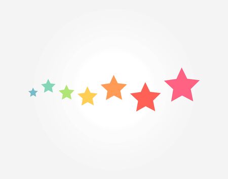 Colorful magic stars symbol. Vector illustrationのイラスト素材