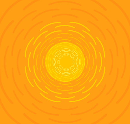 Sun on the orange background. Summer vector illustrationのイラスト素材