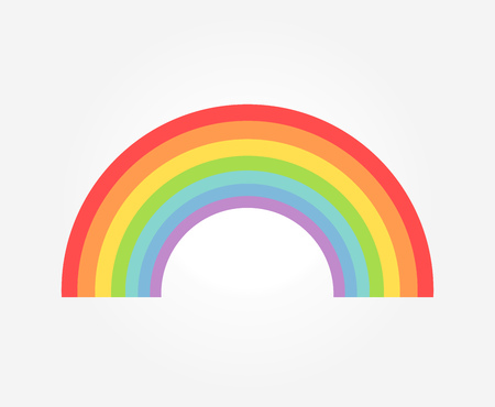 Colorful rainbow icon vector illustration.のイラスト素材
