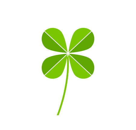 Green clover icon. Vector illustrationのイラスト素材