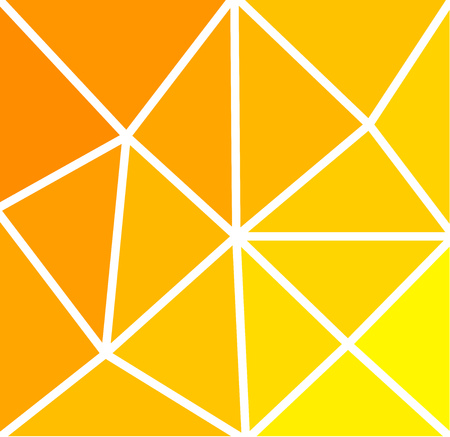 Yellow and orange triangles sunny background. Vector illustrationのイラスト素材