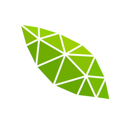 Green leaf eco abstract icon. Vector illustrationのイラスト素材