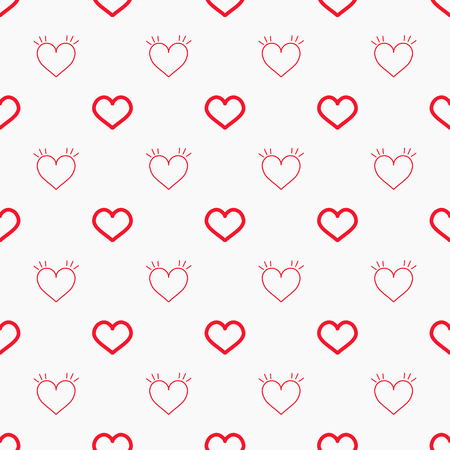 Read hearts doodle pattern illustration backgroundのイラスト素材
