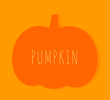 Orange pumpkin background. Vector illustrationのイラスト素材