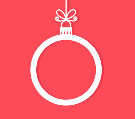 Christmas bauble hanging ornament. Vector illustration.のイラスト素材