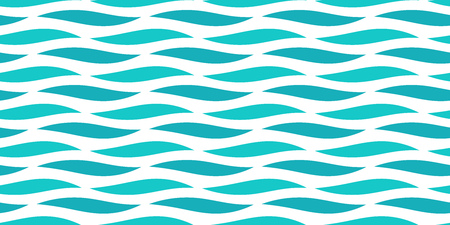 Water sea waves seamless pattern. Vector illustration.のイラスト素材