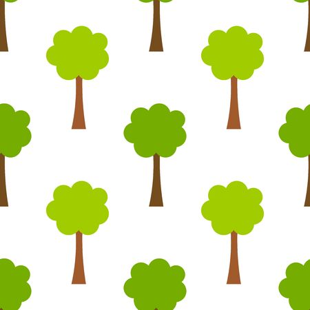 Trees seamless pattern. Vector illustration.のイラスト素材