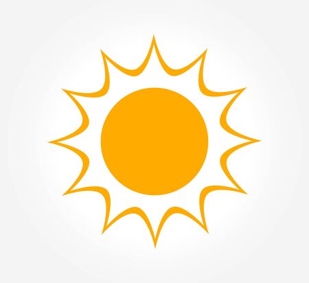 Sun shining icon. Vector illustration.のイラスト素材