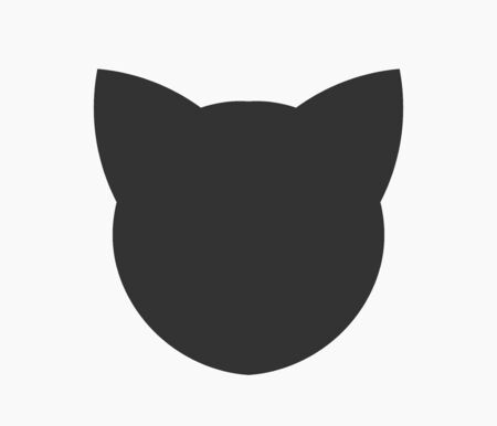 Cat face shape icon. Vector illustration.のイラスト素材