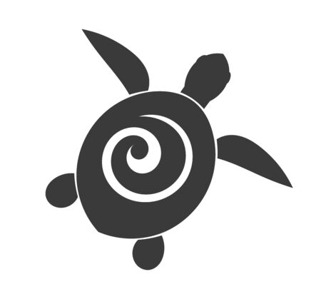 Black turtle icon. Vector illustration.のイラスト素材