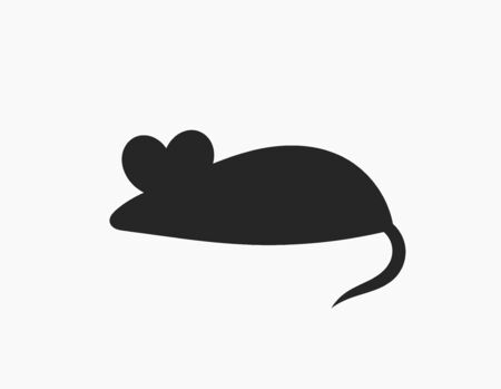 Black mouse icon. Vector illustration.のイラスト素材