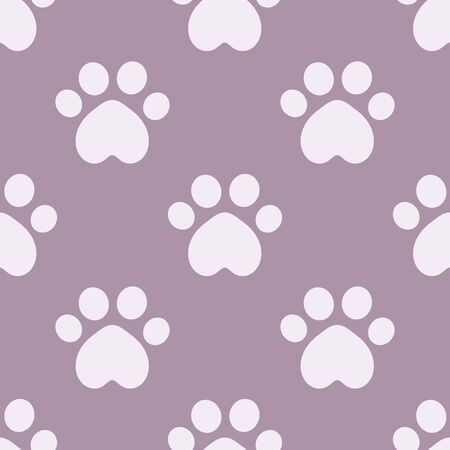 Cat paws seamless wallpaper pattern. Vector illustration.のイラスト素材