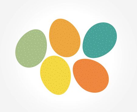 Easter eggs, natural colors. Vector illusrtationのイラスト素材