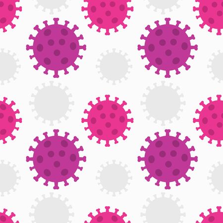Coronavirus virus seamless pattern. Vector illustration.のイラスト素材
