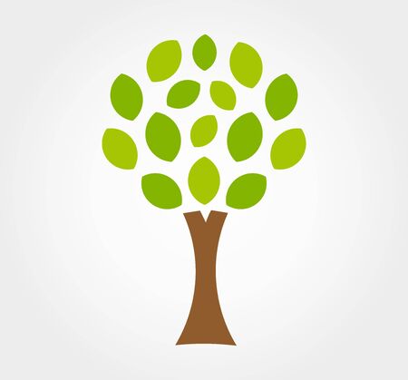 Eco tree icon. Vector illustrationのイラスト素材