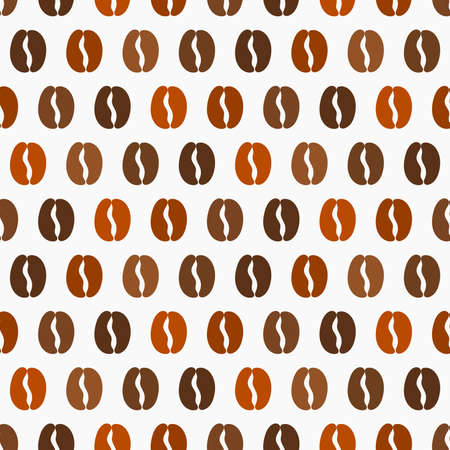 Roasted coffee beans seamless pattern. Vector illustration.のイラスト素材