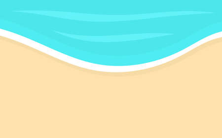 Sand beach and sea view from above background. Vector illustration,のイラスト素材