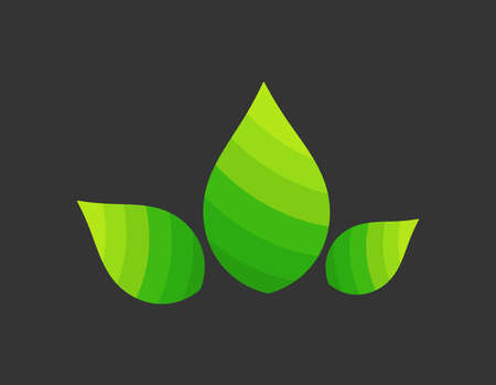 Green leaves nature symbol. Vector illustration.
