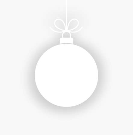 Christmas ball ornament illustration. Holiday white background.の写真素材