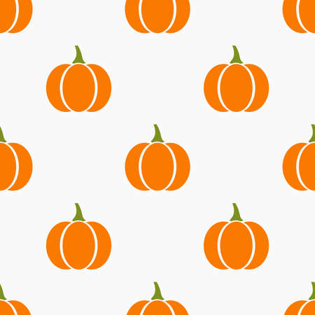 Autumn pumpkins seamless pattern. Vector illustration.のイラスト素材