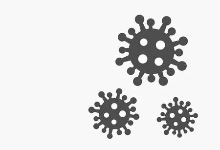 Coronavirus COVID symbols background. Vector illustration banner for design.のイラスト素材