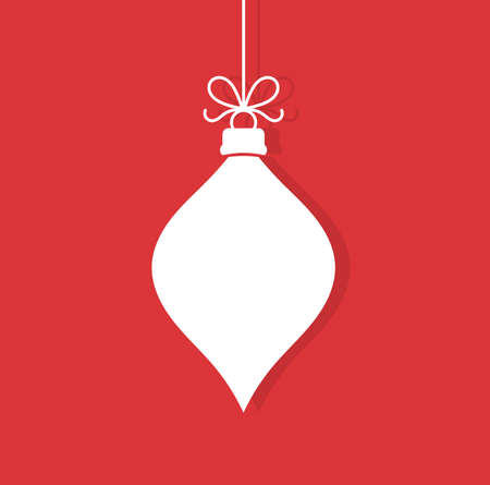 Christmas ornament on red background. Vector illustration.のイラスト素材