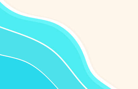 Paradise beach and sea waves background. Vector illustration.のイラスト素材