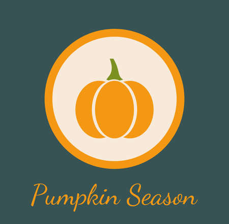 Pumpkin season, autumn poster background. Vector illustration.のイラスト素材