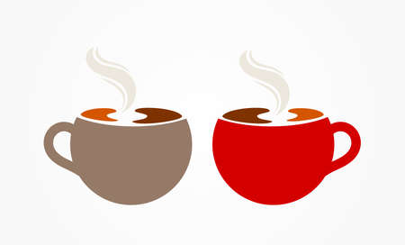 Coffee cups icons. Vector illustration.のイラスト素材