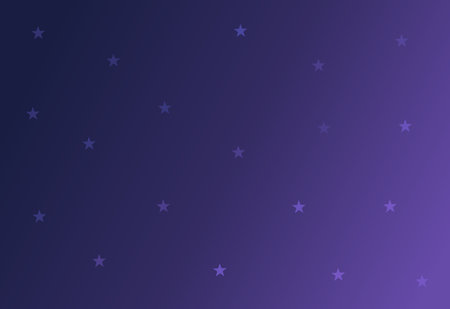 Night sky gradient blue background with stars. Vector illustration.