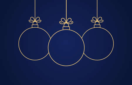 Christmas baubles ornaments. Vector illustration.のイラスト素材