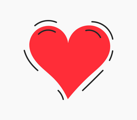 Beating heart icon. Vector illustration.のイラスト素材