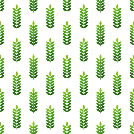 Green leaves seamless pattern wallpaper. Vector illustration.のイラスト素材