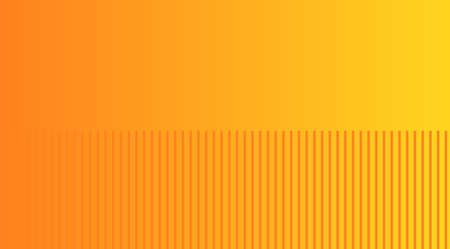 Orange and yellow ombre gradient sunset colors background with stripes pattern. Vector illustrationのイラスト素材