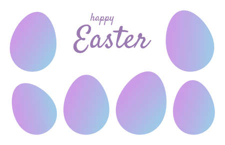 Easter eggs greeting card. Happy Easter vector illustration.のイラスト素材