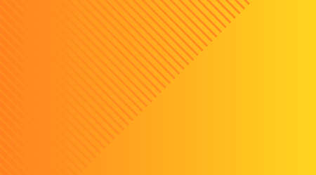 Orange and yellow ombre abstract gradient sunset colors background with stripes pattern. Vector illustrationのイラスト素材
