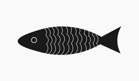 Fish symbol icon. Vector illustration.のイラスト素材
