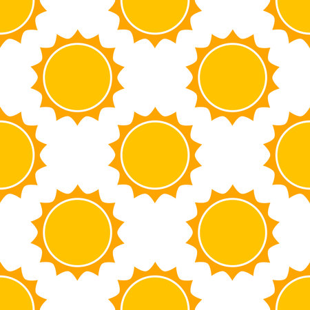 Suns seamless pattern. Vector illustration.のイラスト素材