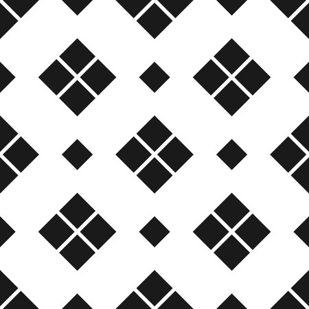 Black squares on white background checkered pattern. Vector illustration.のイラスト素材