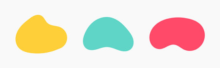 Colorful liquid amoeba banners set. Vector illustration.のイラスト素材