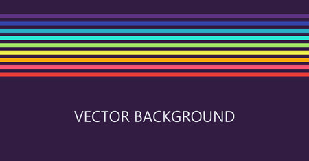Colorful rainbow stripes background banner design. Vector illustration.のイラスト素材