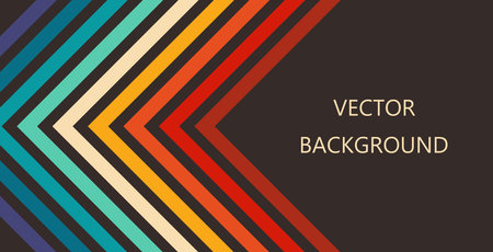 Chevron shapes retro colors stripes background. Vector illustration.のイラスト素材
