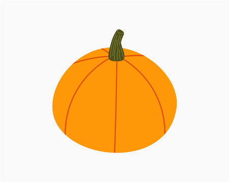 Pumpkin icon drawing. Simple vector illustration.のイラスト素材