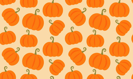 Pumpkins seamless pattern. Vector illustration.のイラスト素材