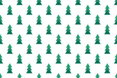 Christmas trees green seamless pattern. Vector illustration.のイラスト素材