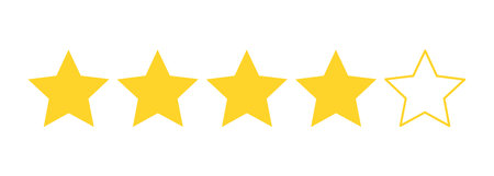 Five stars symbols. Vector illustration.のイラスト素材